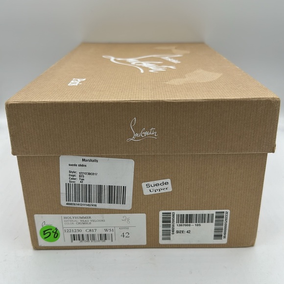 Christian Louboutin Holysummer Tan Suede Platform Sandals Size 42 EU / 12 US NIB - Picture 7 of 11